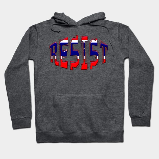 Patriotic RESIST Design Hoodie by Roly Poly Roundabout